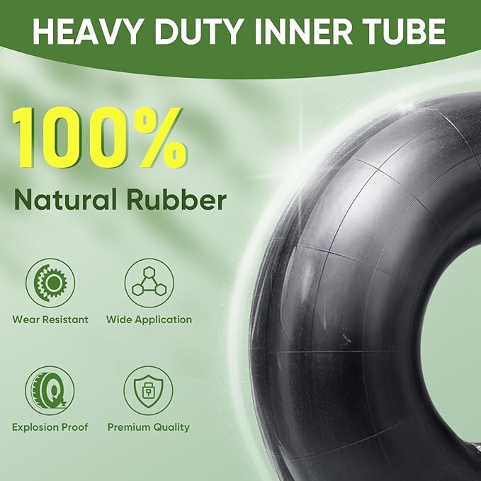 TICONN 15x6.00-6nhs Lawn Mower Tires Inner Tube, 2 Pack Inner Tire Tube for Wheelbarrow Tires, Replacement Tube with TR-13 Straight Valve Stem for lawn mower tires 15x6.00-6, Wheelbarrows, Wagons