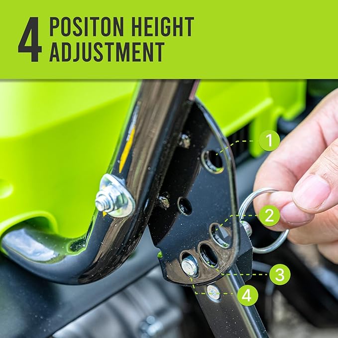 STEELITE 18 Inch Width Electric Tiller Cultivator, 8.7-Inch Depth Electric Rototiller with 24 Durable Steel Tines, 13.5 Amp Corded Cultivator for Gardening, 2-Adjustable Wheels for Garden Lawn Yard