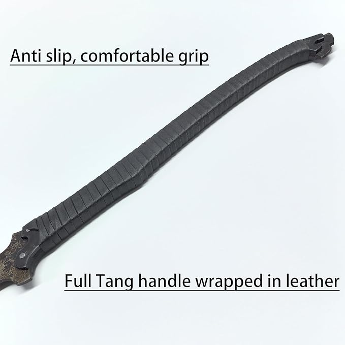 SV Handmade cast Manganese Steel Chopping Blade Sword, Full Tang, Outdoor, Hunting, Camping, Hiking, Survival, with Protective Cover, Multiple Styles to Choose from