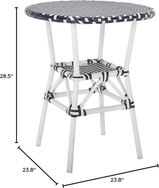 SAFAVIEH Outdoor Collection California Navy/Navy Bistro Table (Fully Assembled)