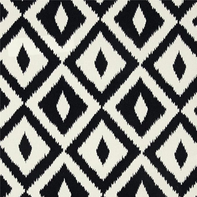 RSH DECOR Deep Seating Cushion with Pillow Back | 22” x 25” Seat | Water and Fade-Resistant Spun Fabric | Outdoor Chair Cushion Set for Patio Furniture | Black White Aztec