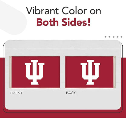 Indiana Hoosiers College Sports Printed Flag - NCAA Licensed - Nylon - School Banner (Red) (2' x 3')