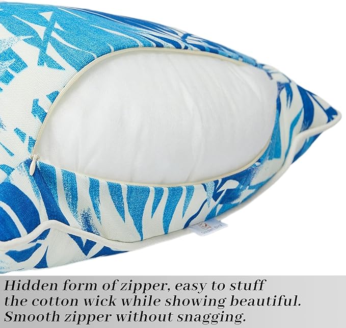 Outdoor Pillow Covers, Pillows Case 2PCS Waterproof Outdoor Pillow Cover 12x20 Inch Home Decor for Furniture Patio Couch Bed Sofa Bedroom