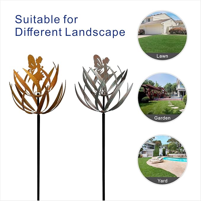 Wind Spinner for Yard and Garden Metal Kinetic Wind Sculptures for Outdoor Decorations(63 x 12.99 inches)