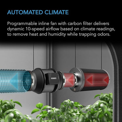 AC Infinity Advance Grow System 2x2, 1-Plant Kit, WiFi-Integrated Grow Tent Kit, Automate Ventilation, Circulation, Schedule Full Spectrum Samsung LM301H LED Grow Light, 2000D Mylar Tent