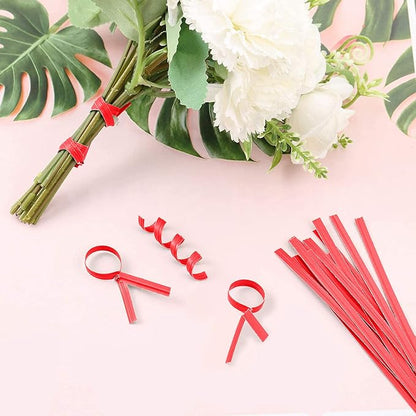 APQ Red Metallic Twist Ties for Bags, 6 inches. 2000 Pack Plastic-Coated Bread Twist Ties for Treat Bags. Reusable Bread Ties. Light Metallic Twist Tie. Heavy-Duty Twisty Ties for Bags