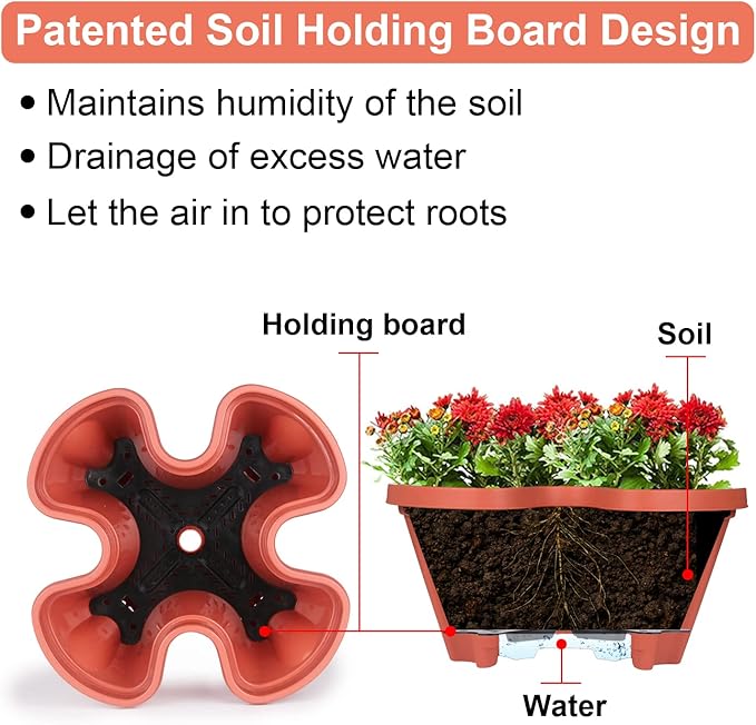 Vertical Planter 7 Tier Stackable Planters Garden Planters Strawberry Herb Flower and Vegetable Planter Indoor Outdoor Gardening Pots with Removable Wheels and Tools 2-Pack
