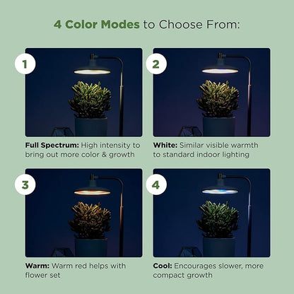 AeroGarden Tabletop Grow Light for Indoor Plants, Grow Live Plants Anywhere in The Home, Adjustable Light Modes, Black