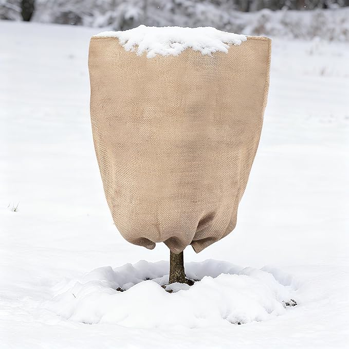 ANPHSIN urlap Plant Covers Freeze Protection for Patio Winterizing - 40"×47" Large Winter Frost Protector with Drawstring, Reusable Tree Freeze Blanket for Garden Bushes