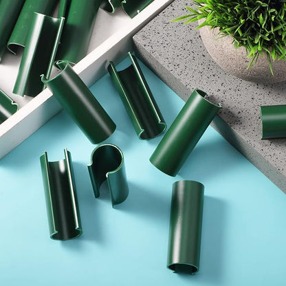 Jetec 32 Pcs PVC Pipe Clips Pool Cover Clamps for Above Ground Pool Greenhouses, Row Covers, Garden, Shelters, Bird Protection, 2.4 Inch Long(for 1/2 Inch PVC Pipe,Green)