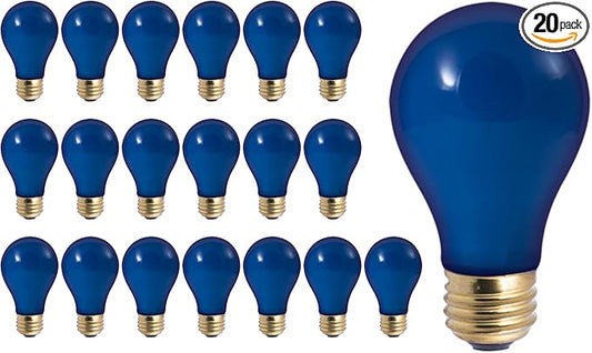 GoodBulb 60W Plant Grow Light Bulb Blue Grow Light A19 Shape & E26 Base High Output Grow Light Blue Light Color Pack of 20 Bulbs