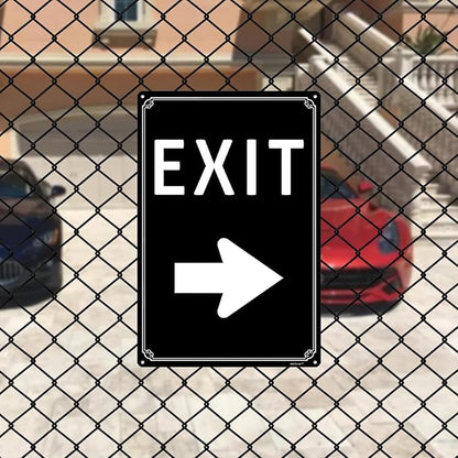12x16" Exit Sign With Left Arrow - High-Intensity Aluminum Parking Lot Sign, Weatherproof & Fade-Resistant, Ideal for Outdoor & Indoor Use - Curbside Sign