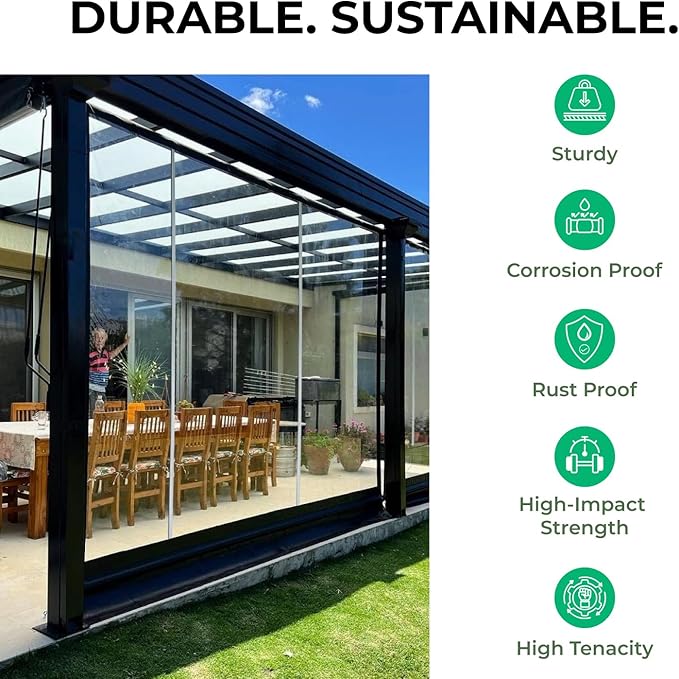 Aluminum H Connectors - Fits 4mm, 6mm, 8mm, or 10mm Twin-Wall Greenhouse Panels, Join 2 Pieces of Panels Together, 4-Foot Length, 10 Pieces (10mm Aluminum H Connectors - 4ft)