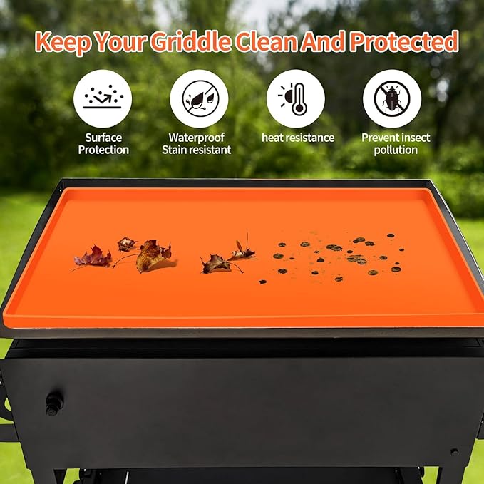 Protective Griddle Cover Mat for Blackstone 36 Inch Griddle Accessories - Full Wrap-Around Protection Silicone Mat for Griddle - Food Grade Silicone grill mats for outdoor grill (36inch)