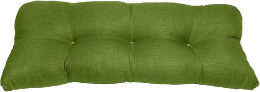 BrylaneHome Tufted Bench Cushion - 45.5" L x 19" W x 3" H- Patio & Outdoor - Water, Stain & Fade Resistant - Willow