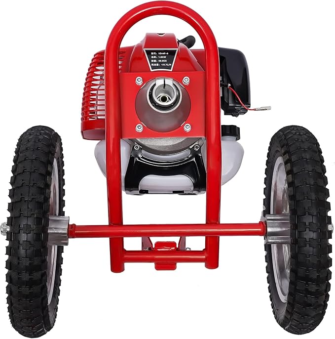 2 Stroke Lawn Mower, 49cc, Gasoline Weed Eater, 6500-7000r/Min High Speed, Hand Push Weed Wacker, Brush Cutter Push Mower Weeding Machine, for Home Yards, Gardens and Small Farms