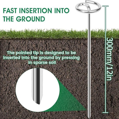 12in Landscape Fabric Pins, Bold 8 Gauge Galvanized Steel Garden Staples, Tent Stakes Landscape Fabric Staples Yard Stakes for Decoration Weed Barrier (50 X 12in)