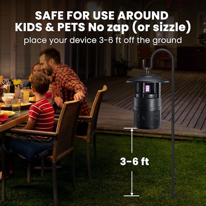 Mosquito Trap Outdoor, Flying Insect Bug Trap with Lighting, Sleep and Timer Functions, Gnat Flies Moths Wasps Beetles Catcher, Indoor Bug Mosquito Zapper Alternative, Black