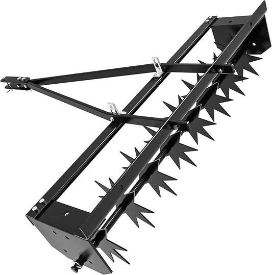 YITAMOTOR 32" Tow Spike Aerator Tool Tow Behind Lawn Aerator Black