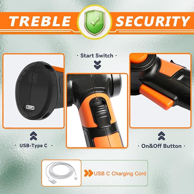 GARCARE 2 in 1 Grass Shear Cordless 7.2V Bush Timmer Handheld Grass Cutter for Shrub, Garden and Lawn Built-in 1500mAh Lithium Battery with 60min Fast Charger