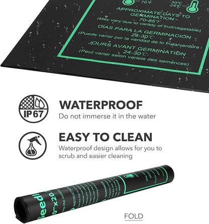 BN-LINK Seedling Heat Mat Warm Hydroponic Heating Pad Waterproof 20" x 20.75" for Seed Starting Greenhouse and Germination