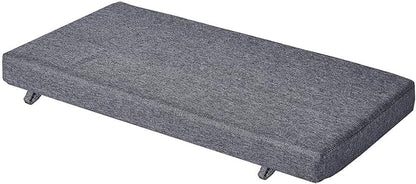 30 x 14 Inch Piano Bench Cushions for Indoor Furniture with Ties Non Slip Kitchen Dining Room Bench seat Cushion for Shoe Storage Ottoman Window Settee Pad, Gray