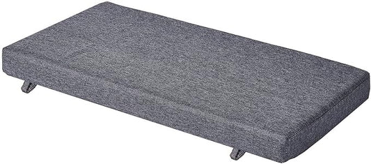 36 x 14 Inch Piano Bench Cushions for Indoor Furniture with Ties Non Slip Kitchen Dining Room Bench seat Cushion for Shoe Storage Ottoman Window Settee Pad, Gray