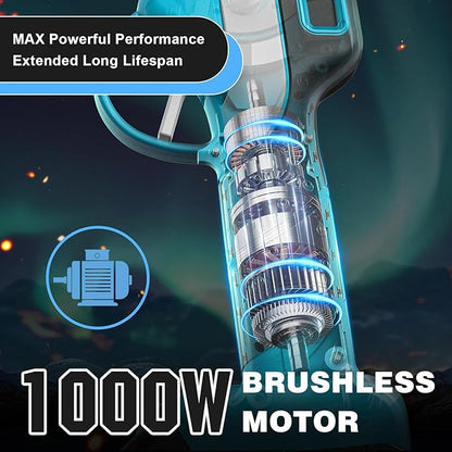 Electric Pruning Shears Cordless, 1000W Brushless 2-in-1 Pole Pruner Shears, Extend Pole to 14FT,1.4” Cutting Diameter, SK5 Blade, 2×2.0Ah Batteries, Pole Pruner for Gardening Tree Trimming