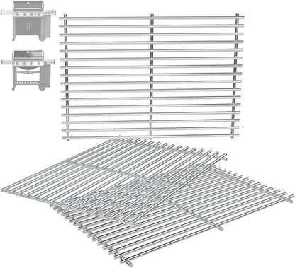 66089 18.75" Grill Grates for Weber GS4 Genesis II 400 & Genesis II LX 400 Series (2017 and Newer), Weber Genesis 2 Grill Parts for Genesis II E-410 Grill Grates Parts for Weber 66097