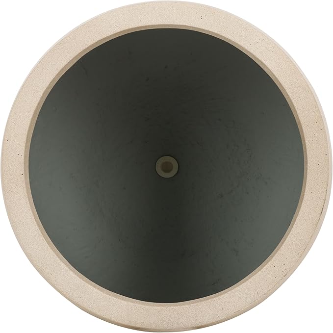 SAFAVIEH Outdoor Collection Jasper Beige Cement Ficonstone Planter Pot Set of 2