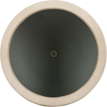 SAFAVIEH Outdoor Collection Jasper Beige Cement Ficonstone Planter Pot Set of 2