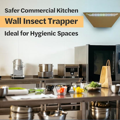 Gardner WS-85 Indoor Fly Trap with Proprietary LED, Decorative Wall Sconce Fly Light -40,000 Hour Rated Bulb, No Zap and Smell, Built to Last for Restaurants and Cafes, Made in USA for Commercial Use