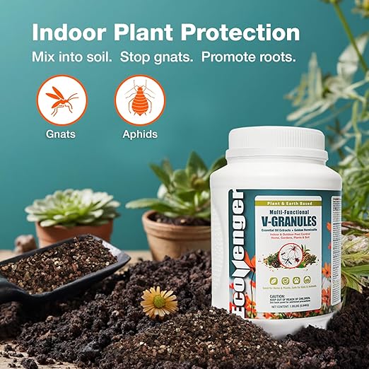 EcoVenger Multi-Purpose V-Granules 1.95LB Jug, Horticulture or Household Use for Indoor & Outdoor Protection Against Insects and Rodents, Improves Soil & Promotes Rooting, 100% Natural, Safe for Kids