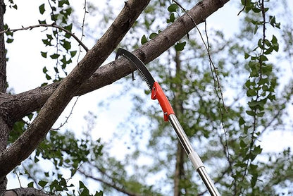 HOSKO 7.5FT Pole Saw for Tree Trimming, Long Extension Pruning Saw, Blade Tree Trimmer Pole, Manual Pole Cutter for, Yard Garden and Patios Trees Branches Cutting
