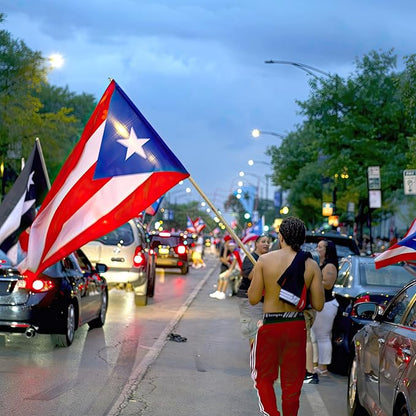 Puerto Rico Flag 3x5 ft Outdoor, Double Sided 3 Ply Heavy Duty Puerto Rico National Country Flag, 100% Quality Polyester Puerto Rican Banner with Brass Grommets 4 Rows Stitches