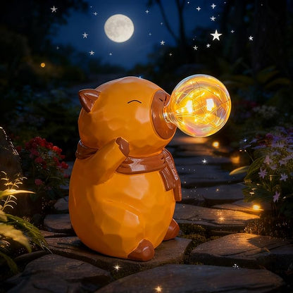Capybara Solar Lights Outdoor Waterproof Garden Statue with Lights for Women Mom Grandma Garden Decor for Outside Patio Yard Porch