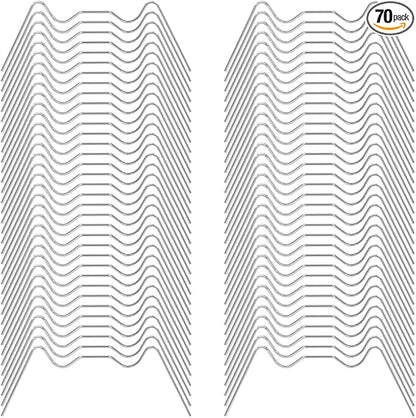 70 Pieces Stainless Steel Greenhouse Panel Clips Greenhouse Glazing Clips Wire Clip Thick Gauge Wire W Type Clip Stability High Tensile for Harbor Freight 2.95 inch/7.5cm