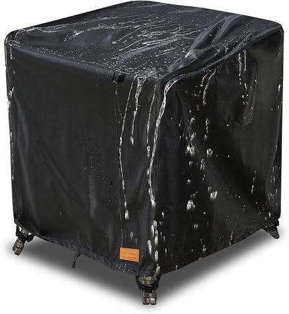 Patio Wicker Side Table Cover, Suitable for 3-Piece Outdoor Wicker Patio Bistro Set Side Table, Waterproof Square Patio Small Side Table Cover 22 W x 22 D x 18 H inches Black