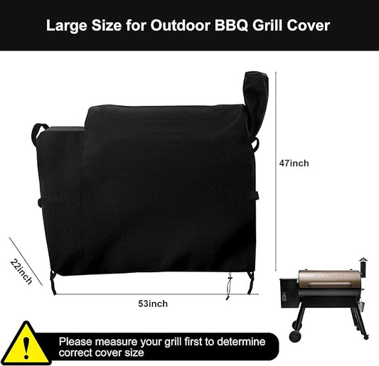 Grill Cover for Traeger Grills Pro 34/780 Series, Outdoor Heavy Duty Waterproof Griddle Cover BBQ Covers Rip-Proof Material Smoker Cover, UV and Fade Resistant Grill Cover(53" Lx 22" W x 47" H)