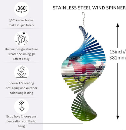 Horse Wind Spinners for Yard and Garden,Creates a Galloping Horse Effect,15In 3D Outdoor&Indoor Hanging Kinetic Yard Art Decor Wind Sculpture,Horse Gift for Women/Mother/Father/Men/Unisex