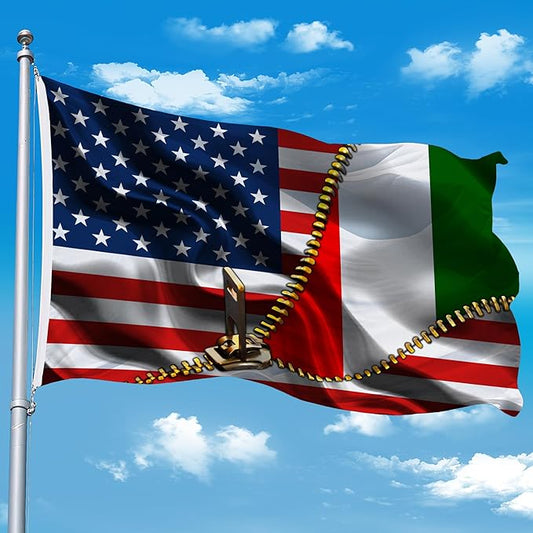 Vintage American America Usa Italy Italians Flags For Outside Yard 3x5 Ft Double Sided Printed 100d Polyester Lightweight Garden Welcome Outdoor Banner Brass Grommets