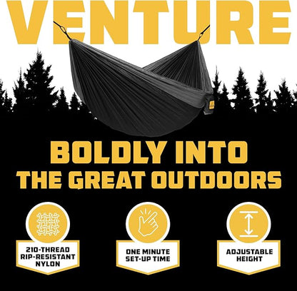 Wise Owl Outfitters Camping Hammock – 500lbs Portable Hammock with Tree Straps - Travel, Backpacking, Hiking, Outdoors Camping Gear - Single or Double