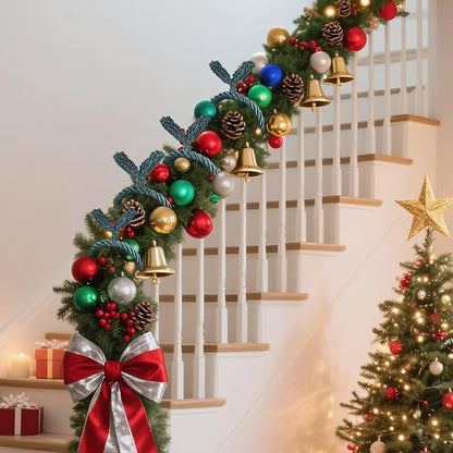 Christmas Garland Ties, 16Pcs 20in Garland Twist Ties for Banister, Reusable and Flexible Decorative Twist Tie for Home Decorations and Holiday Craft Gift Wrapping - Green