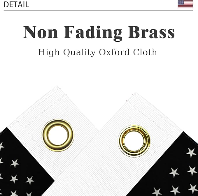 Embroidered Thin Blue Line Police Flag 3x5 Outdoor Lives Matter Law Enforcement Banner Polyester Fiber Back the Blue Flag Bright Color with Durable Canvas Header and 2 Brass Grommets