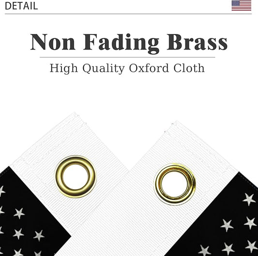 Embroidered Thin Blue and Red Line Flag 3x5 Outdoor Police Firefighter Flag Polyester Fiber Bright Color with Durable Canvas Header and 2 Non Fading Brass Grommets
