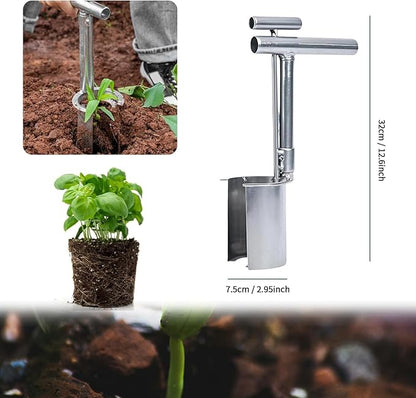 Bulb Planter Tool Garden Transplanter Tool for Digging, Lawn and Garden Tool Plant and Fruit Tree Seedling Transplanter Seed Planting Tools Hole Bulb Digger Tool Hole Maker for Planting