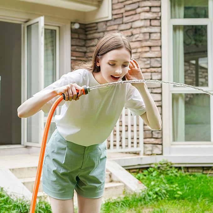 Fevone Garden Hose 55 ft., Lightweight Hybrid Water Hose, Flexible and Durable, Leak-Free Connections