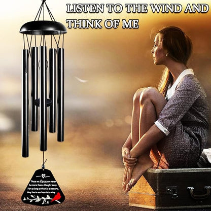 Sympathy Wind Chimes for Loss of Loved One, 30'' Cardinal Wind Chimes for Outside, Bereavement Gift in Memory of Loved One, Memorial Gifts for Loss of Mother Father Condolence Remembrance