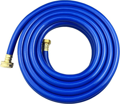 PVC Garden Hose 1/2 Inch Green Heavy Duty Water Hose with Solid Brass Fittings,No Leaking, Flexible,for outdoors,Lawns,Patio (25 FT, Blue, Brass Fittings)