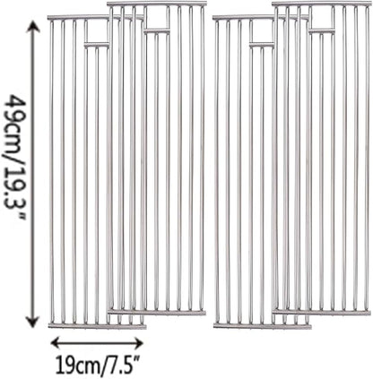 J&HYBBQ 1pcs Premium 7.8mm Stainless Steel Grill Grates – Compatible with Bull Angus, Brahma, Outlaw & More – Non-Stick, BullGrate19-7.8mm0Mbarlpc